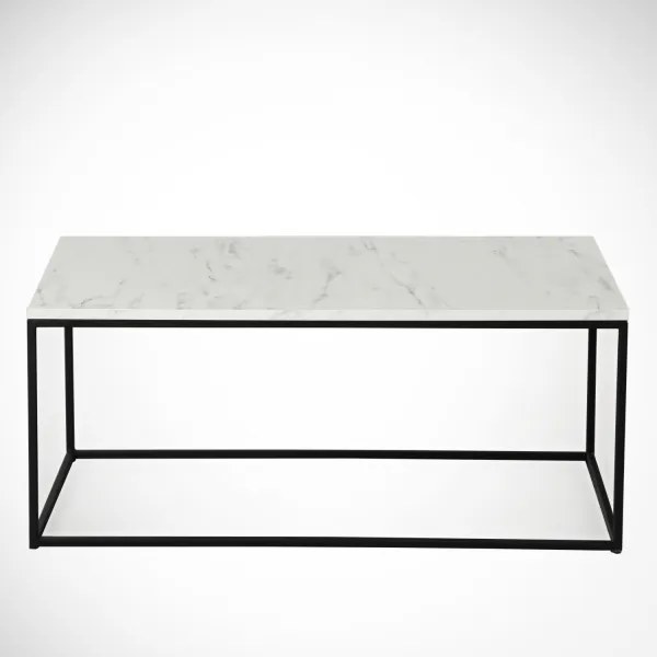 Tavolino MARMO 43x95 cm nero/bianco