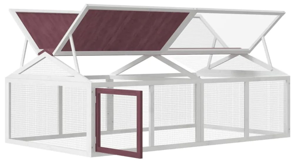 Box per animali moka 200x112,5x74 cm in legno massello di pino