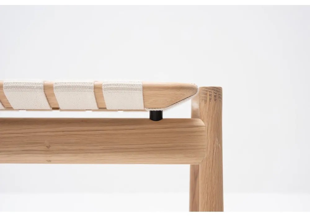 Panchina in colore bianco e naturale Klupa - Gazzda