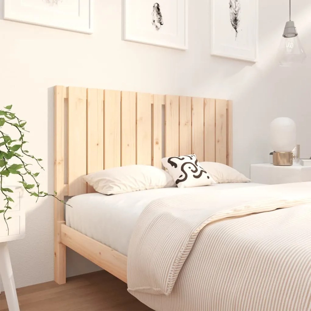 Testiera Per Letto 125,5x4x100 Cm İn Legno Massello Di Pino /