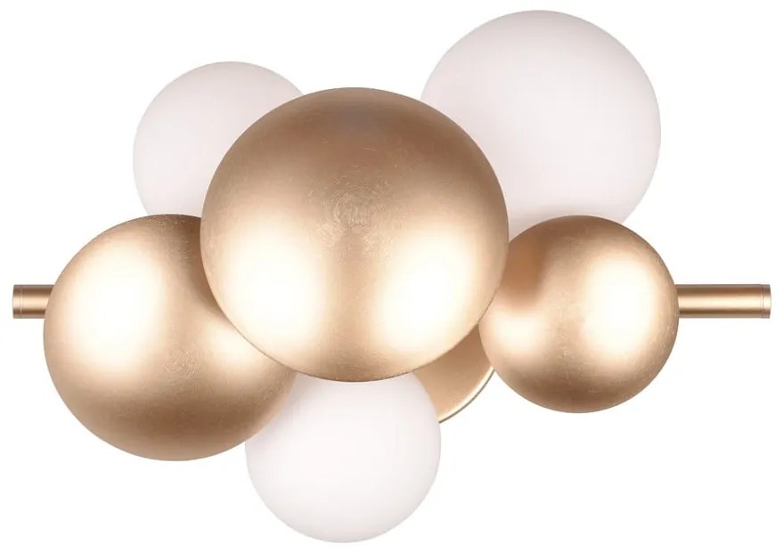 Lampada da parete in oro e bianco Bubble - Trio Select