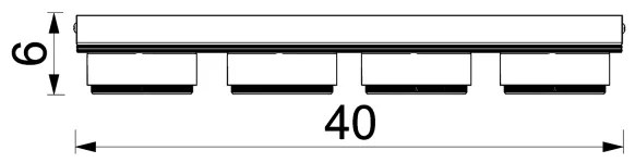 Plafoniera SEMA 4xGX53/15W/230V nero/marrone/quercia