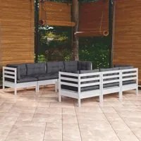 Set Divani da Giardino 8 pz con Cuscini Legno Massello di Pinocod mxl 97511