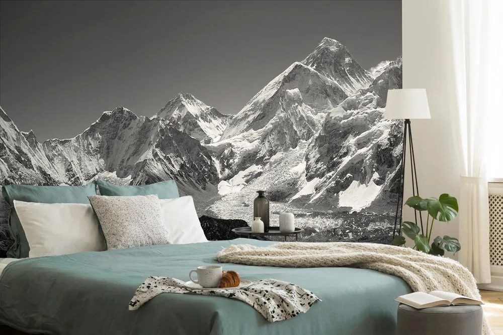 Carta da parati – Montagne innevate in bianco e nero