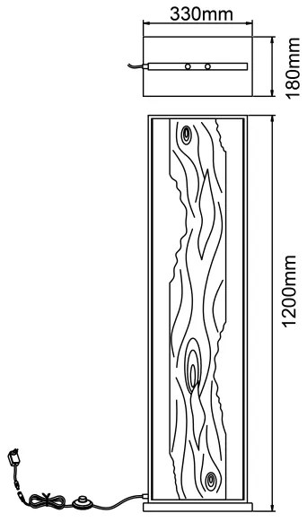 Brilliant - Lampada LED da terra CHAUMONT LED/20W/230V