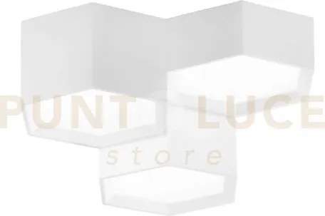 Plafoniera led vortex bianca 36w 3930lm cct 35x35x15cm in gesso ver...