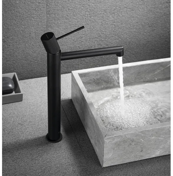 Sapho - Miscelatore per lavabo SOLARIS 32 cm nero opaco