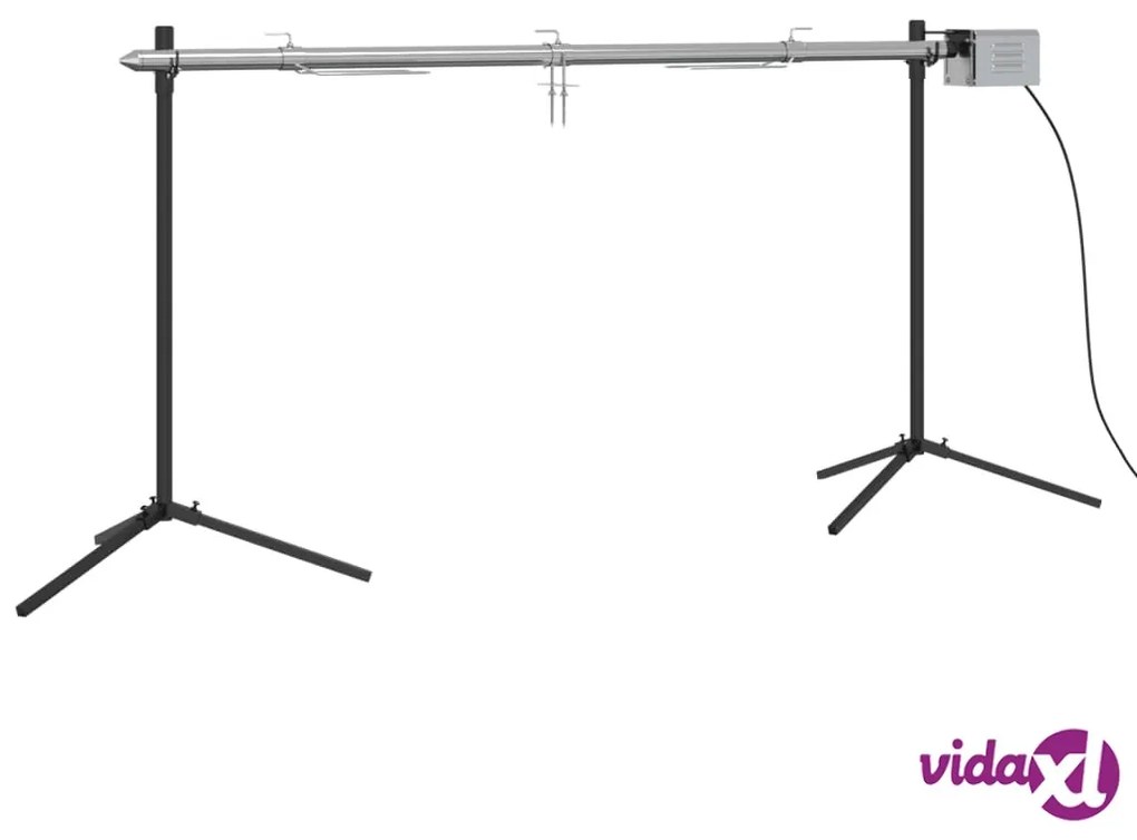 vidaXL Griglia Automatica con Motore Acciaio Inox 150x46,5x82,5cm