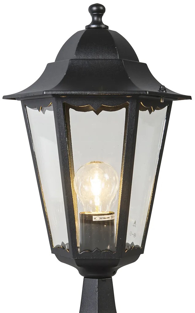 Lanterna da esterno classica base nera IP44 - New Orleans