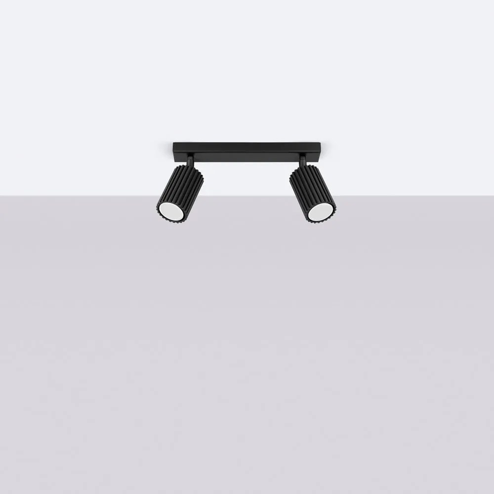 Faretto nero 6,5x30 cm Gleam – Sollux