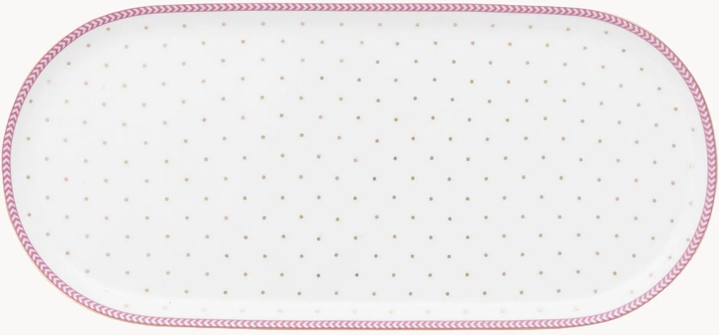 Set di 6 vassoi da portata in porcellana Jolie Dots