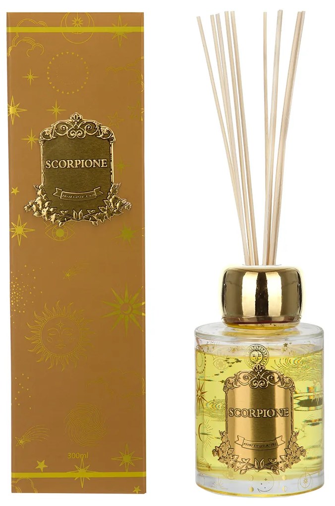 Diffusore ambienti 300 ml Scorpione Zodiaco con bastoncini
