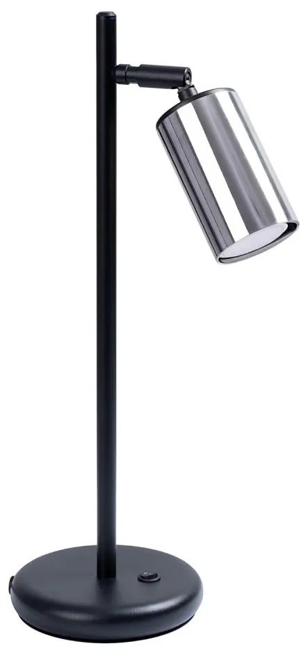 Sollux SL.1373 - Lampada da tavolo WINX 1xGU10/10W/230V nero/cromo