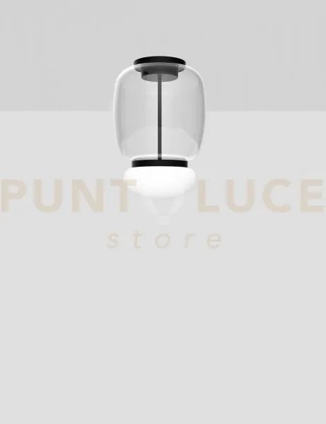 Faro lampada da soffitto g cristallo bianco nero opaco 2 l2202 led ...