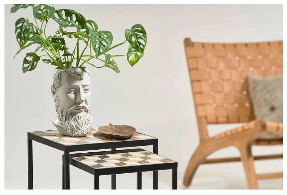 Vaso in gres bianco Calvi - Villa Collection