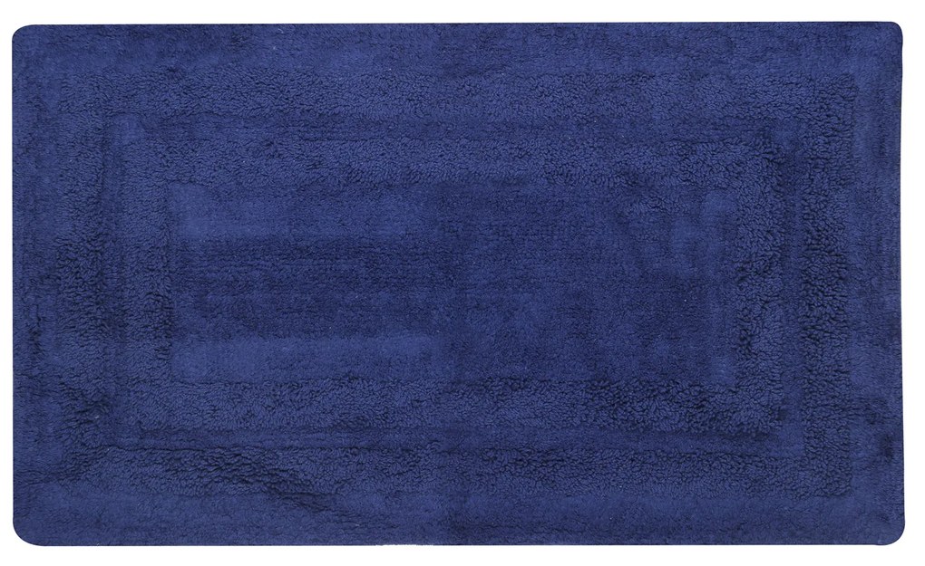 Tappeto bagno 50x80 cm cotone blu