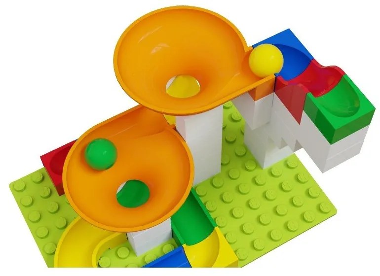 Set di parti aggiuntive per pista a sfere, 44 pezzi - Hubelino