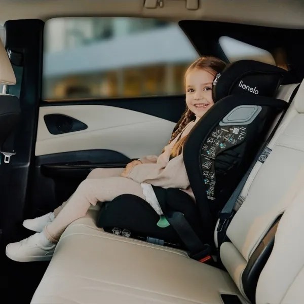 Lionelo - Seggiolino auto IGO i-Size 100-150 cm Nero Carbonio