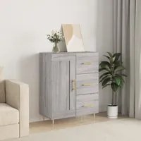 Credenza Grigio Sonoma 69,5x34x90 cm in Legno Multistrato 830250