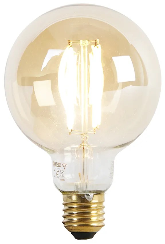 Lampada da soffitto intelligente ovale oro con WiFi G95 - Sarella
