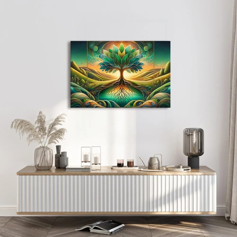 Quadro su tela – Albero della vita natura mistica
