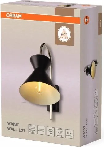 Osram - Lampada da parete DECOR WAIST 1xE27/40W/230V nera