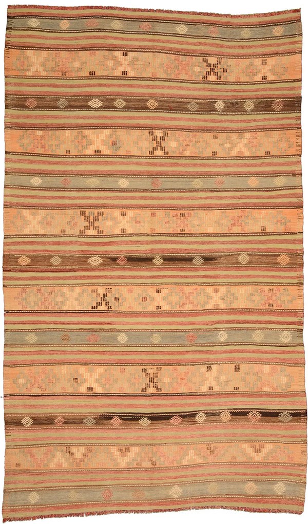 Kilim Tappeto orientale 290 x 170 Beige (Tacchino) Tessuto A Mano