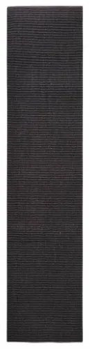 Tappeto in Sisal per Tiragraffi Nero 80x350 cm