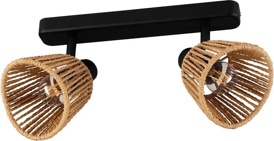 Eglo 44129 - Faretto orientabile KEELBY 2xE14/10W/230V nero/beige