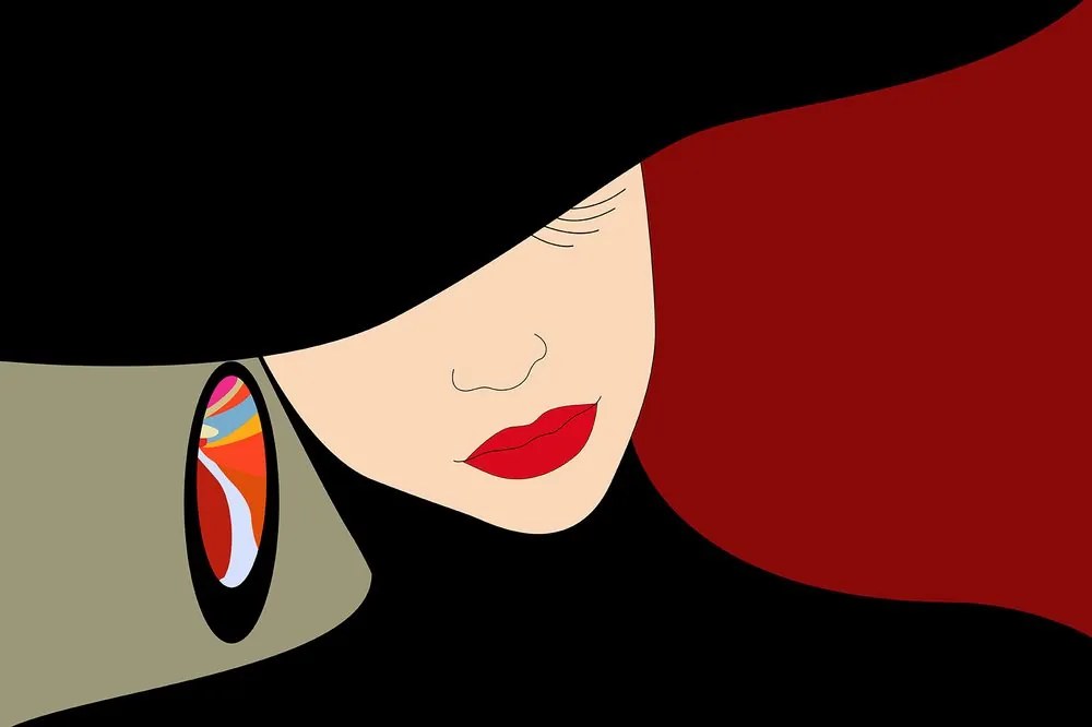 Carta da parati – Nobildonna con cappello