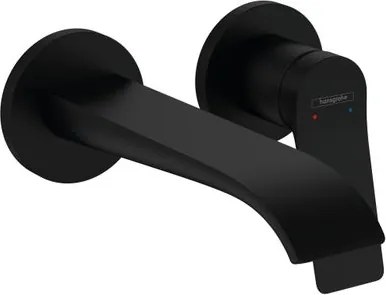 Rubinetto per lavabo a canna media getto cascata d'acqua Vivenis nero verniciato opaco HANSGROHE H 11 cm