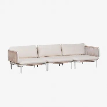 Divano da giardino modulare 3 pezzi con 2 poltrone angolari Roubly - Sklum