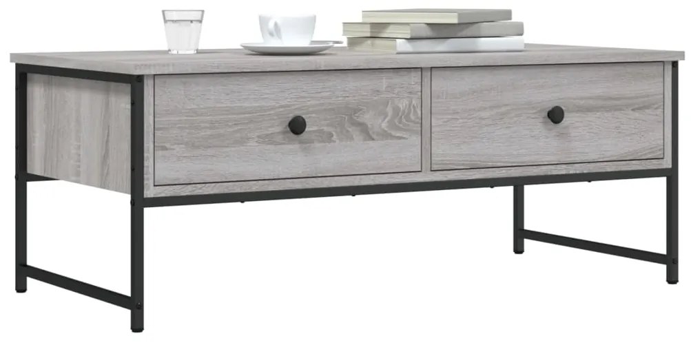 Tavolino Salotto Grigio Sonoma 101x49x39,5 Cm Legno Multistrato /
