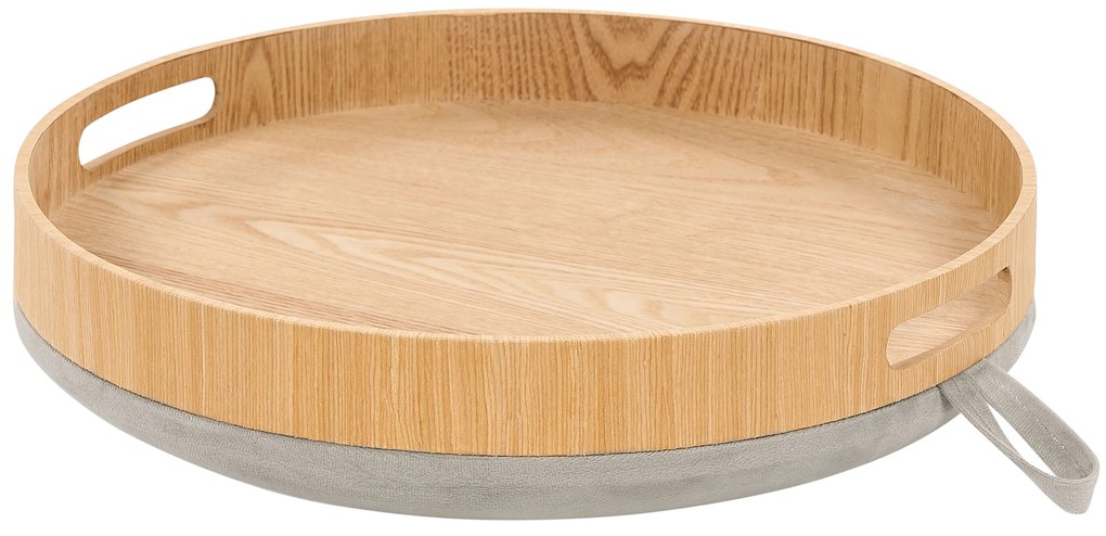 Pouf contenitore velluto grigio NEELY Beliani