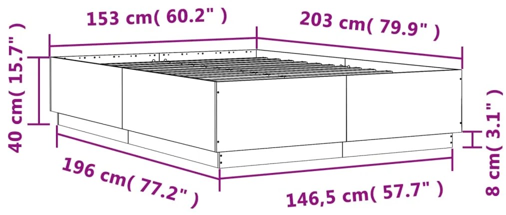 Giroletto Grigio Sonoma 150x200 cm in Legno Multistrato