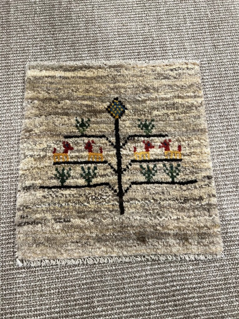 Gabbeh Tappeto persiano 40 x 40 Grigio (Iran) Annodato A Mano
