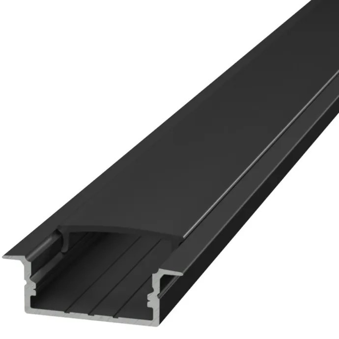 Profilo Incasso per Doppia Striscia LED 1m e 2m - NERO Selezionare la lunghezza Profilo 2 metro