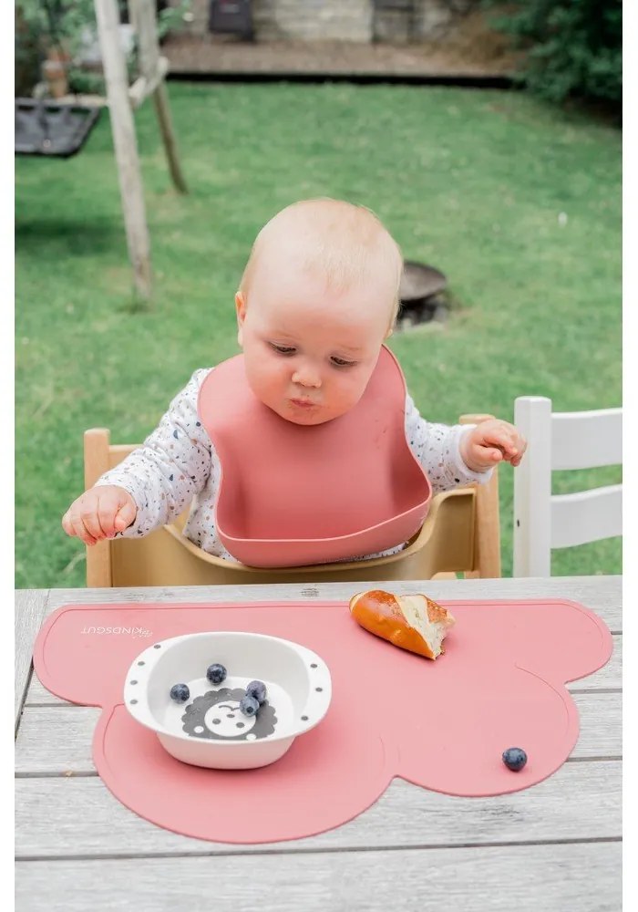 Tovaglietta in silicone rosa scuro Cloud, 49 x 27 cm - Kindsgut