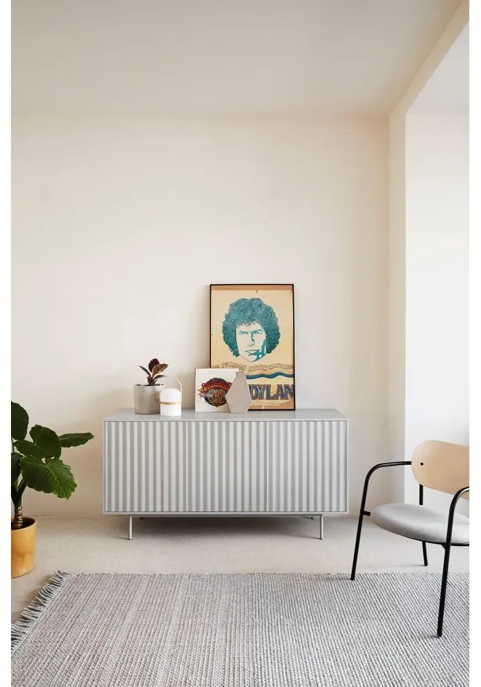 Cassettiera bassa grigia 159x80 cm Sierra - Teulat