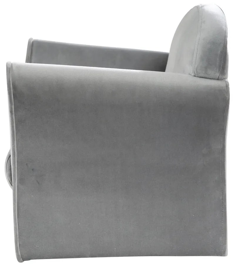 Sedia per bambini in velluto grigio chiaro Lil Sofa - Roba