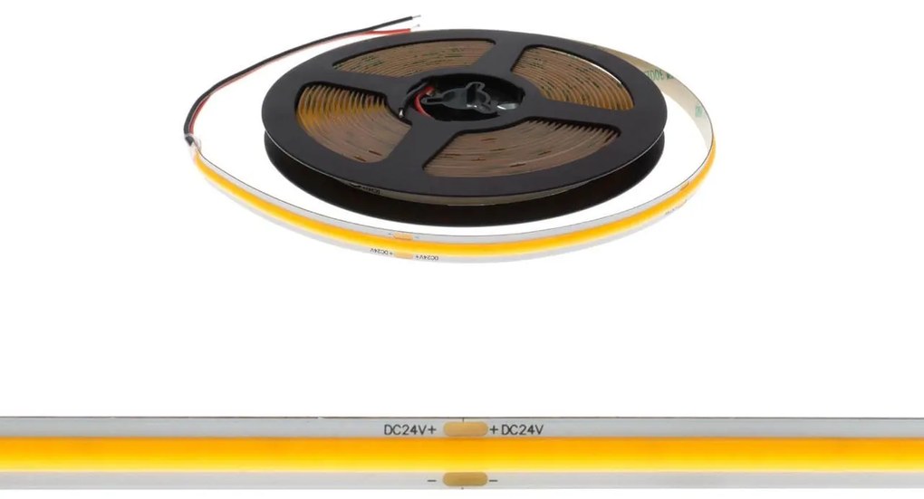 Striscia LED COB 8W/m 24VDC IP20 5m Professional Colore Bianco Freddo 5.700K