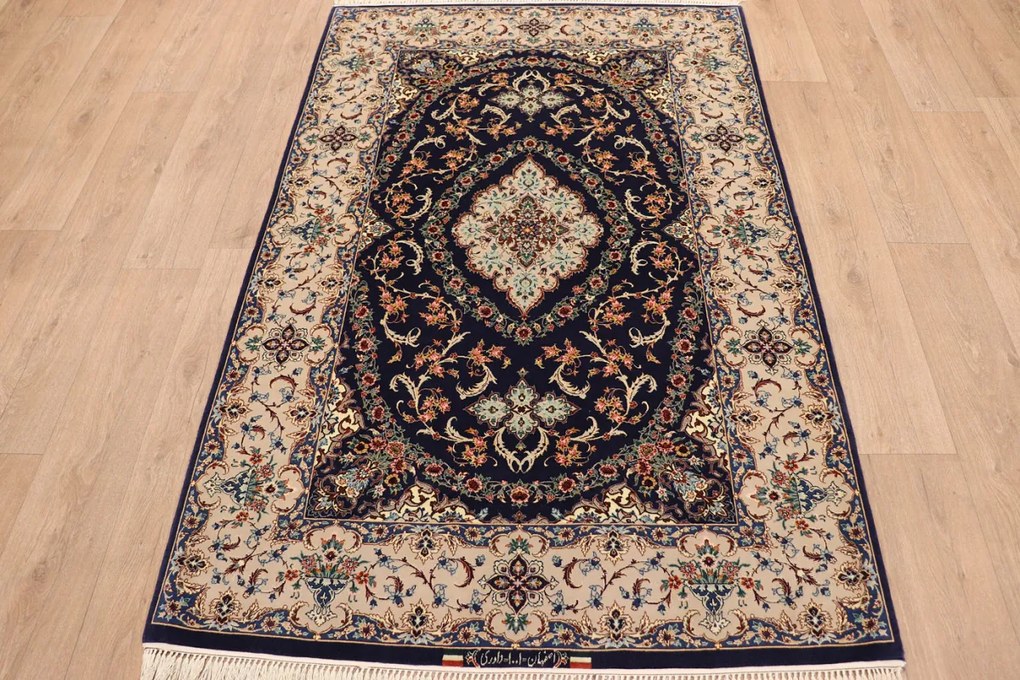 Isfahan Tappeto 200x130 (Iran) Annodato A Mano