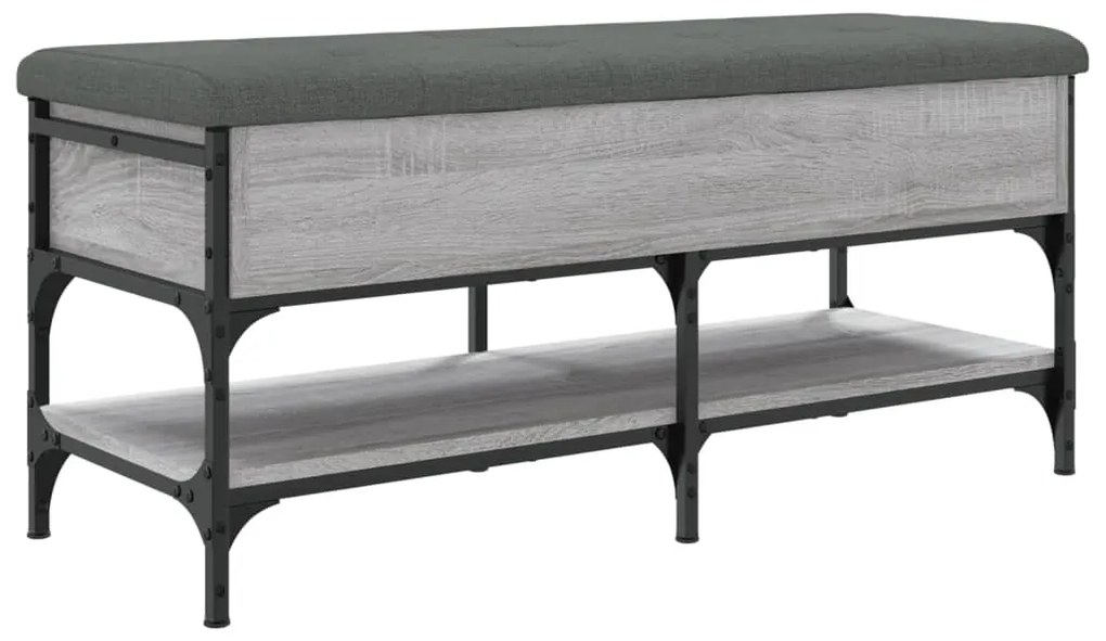 Panca Porta Scarpe Grigio Sonoma 102x42x45 cm Legno Multistrato