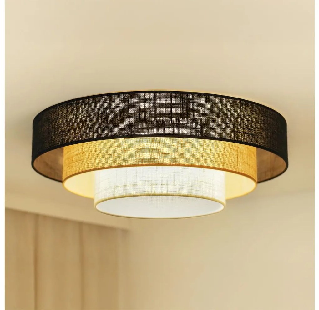 Brilagi -Plafoniera ASPEN LUNETA LED/12W/230V diametro 60 nero/beige/color crema