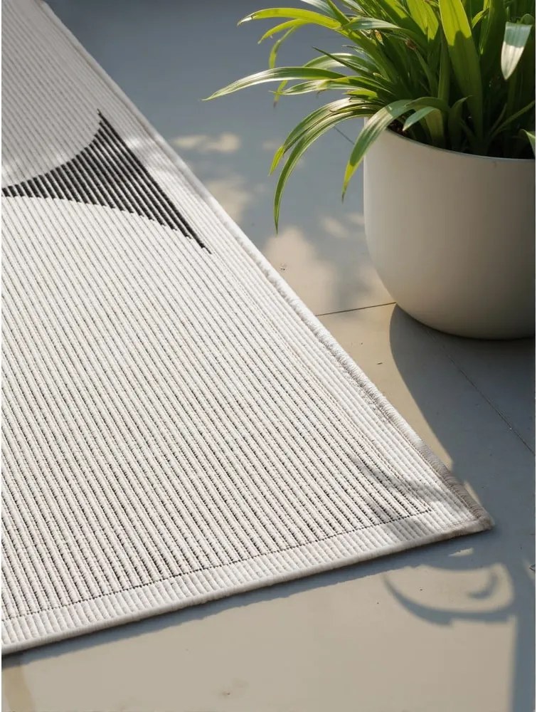 Tappeto da interno/esterno bianco e nero 120x170 cm Duet Bowen – NORTHRUGS