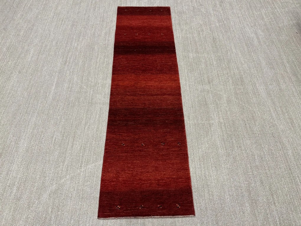 Loribaft Tappeto 80 x 290 Rosso (Iran) Annodato A Mano