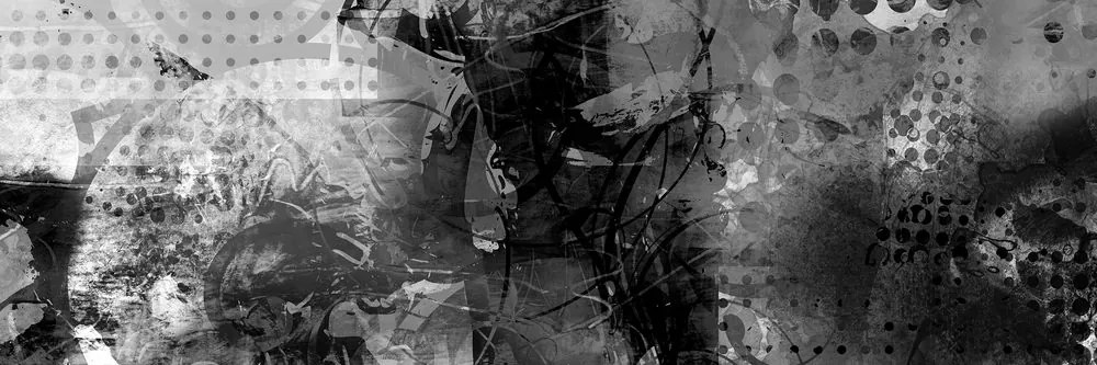 Stampa su tela – Pittura mediatica moderna in bianco e nero