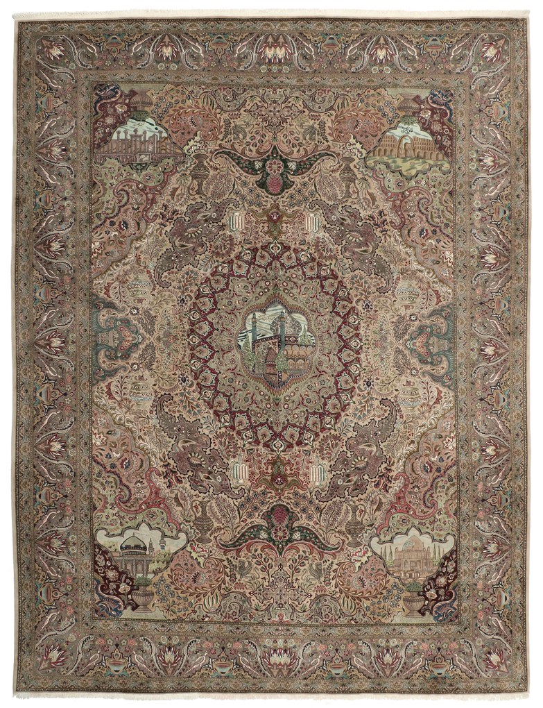 Tabriz Tappeto 310 x 400 (Iran) Annodato A Mano