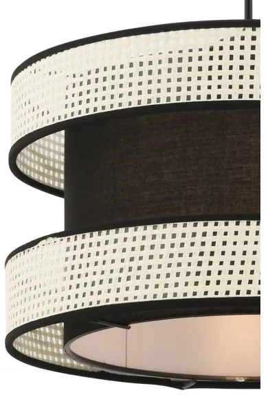 Lampadario a cavo HALO 1xE27/60W/230V nero/crema