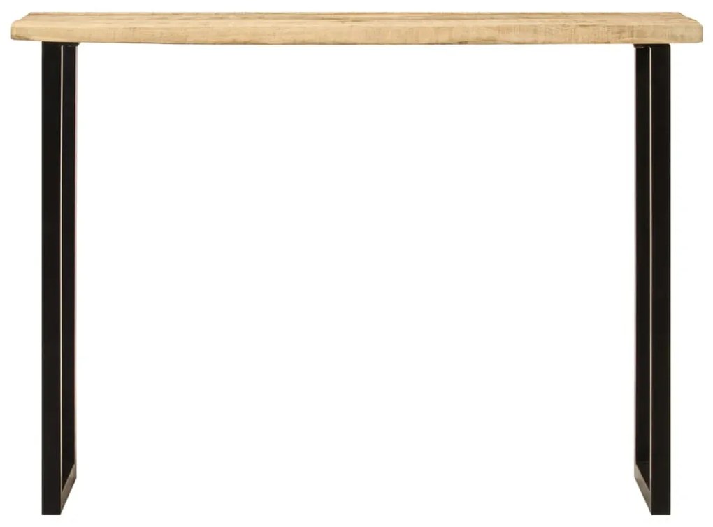 Tavolo consolle bordi vivi 105x33x76 cm legno massello di mango